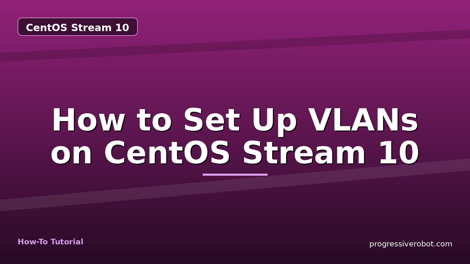 How to Set Up VLANs on CentOS Stream 10 — step-by-step CentOS Stream 10 tutorial on Progressive Robot