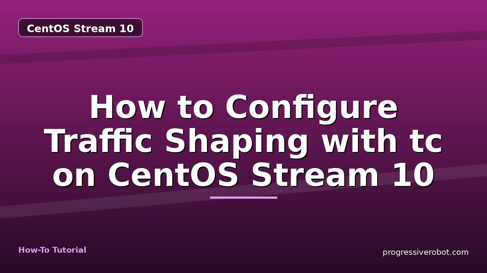 How to Configure Traffic Shaping with tc on CentOS Stream 10 — step-by-step CentOS Stream 10 tutorial on Progressive Robot