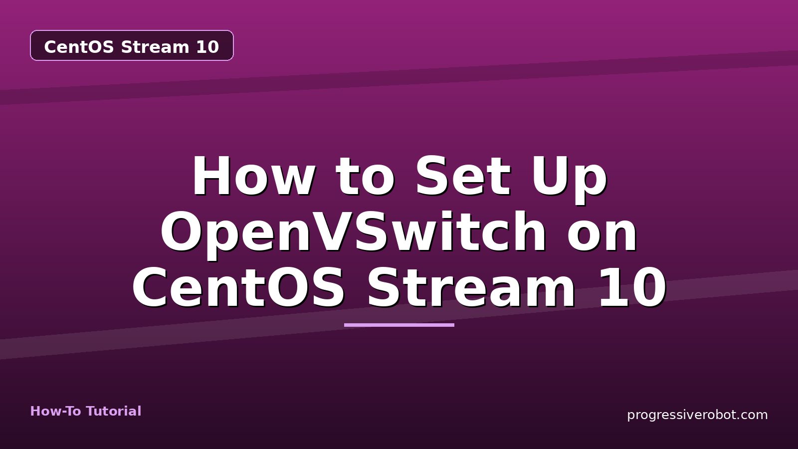 How to Set Up OpenVSwitch on CentOS Stream 10 — step-by-step CentOS Stream 10 tutorial on Progressive Robot