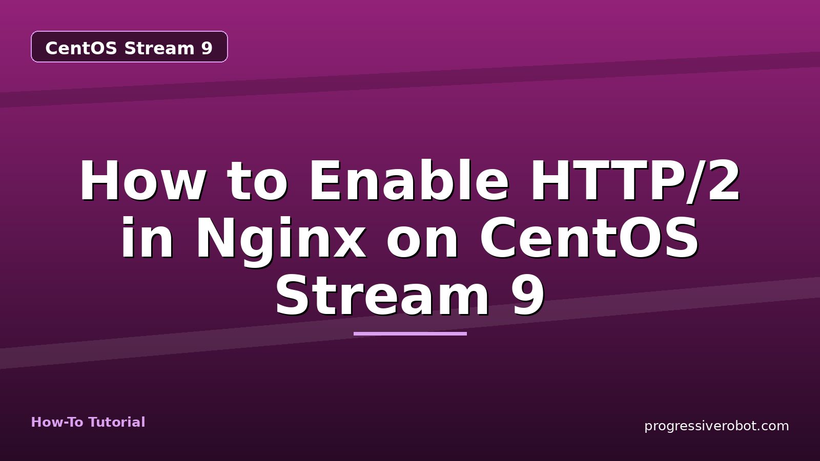 How to Enable HTTP/2 in Nginx on CentOS Stream 9 — step-by-step CentOS Stream 9 tutorial on Progressive Robot