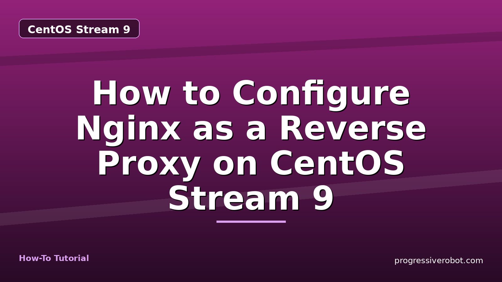 How to Configure Nginx as a Reverse Proxy on CentOS Stream 9 — step-by-step CentOS Stream 9 tutorial on Progressive Robot