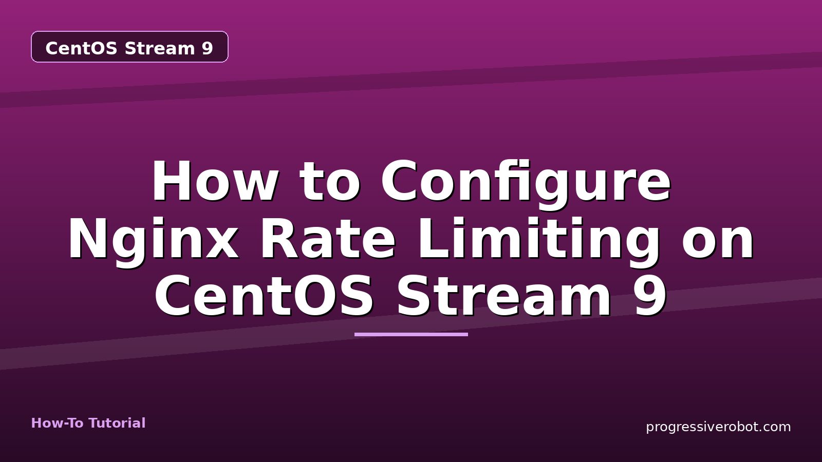 How to Configure Nginx Rate Limiting on CentOS Stream 9 — step-by-step CentOS Stream 9 tutorial on Progressive Robot