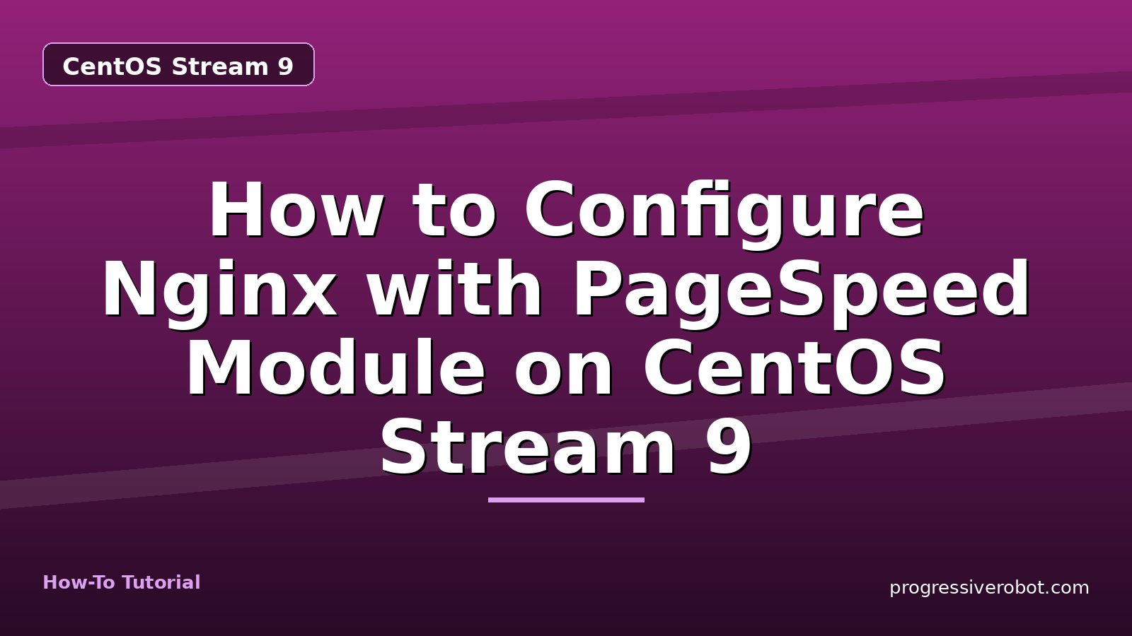 How to Configure Nginx with PageSpeed Module on CentOS Stream 9 — step-by-step CentOS Stream 9 tutorial on Progressive Robot