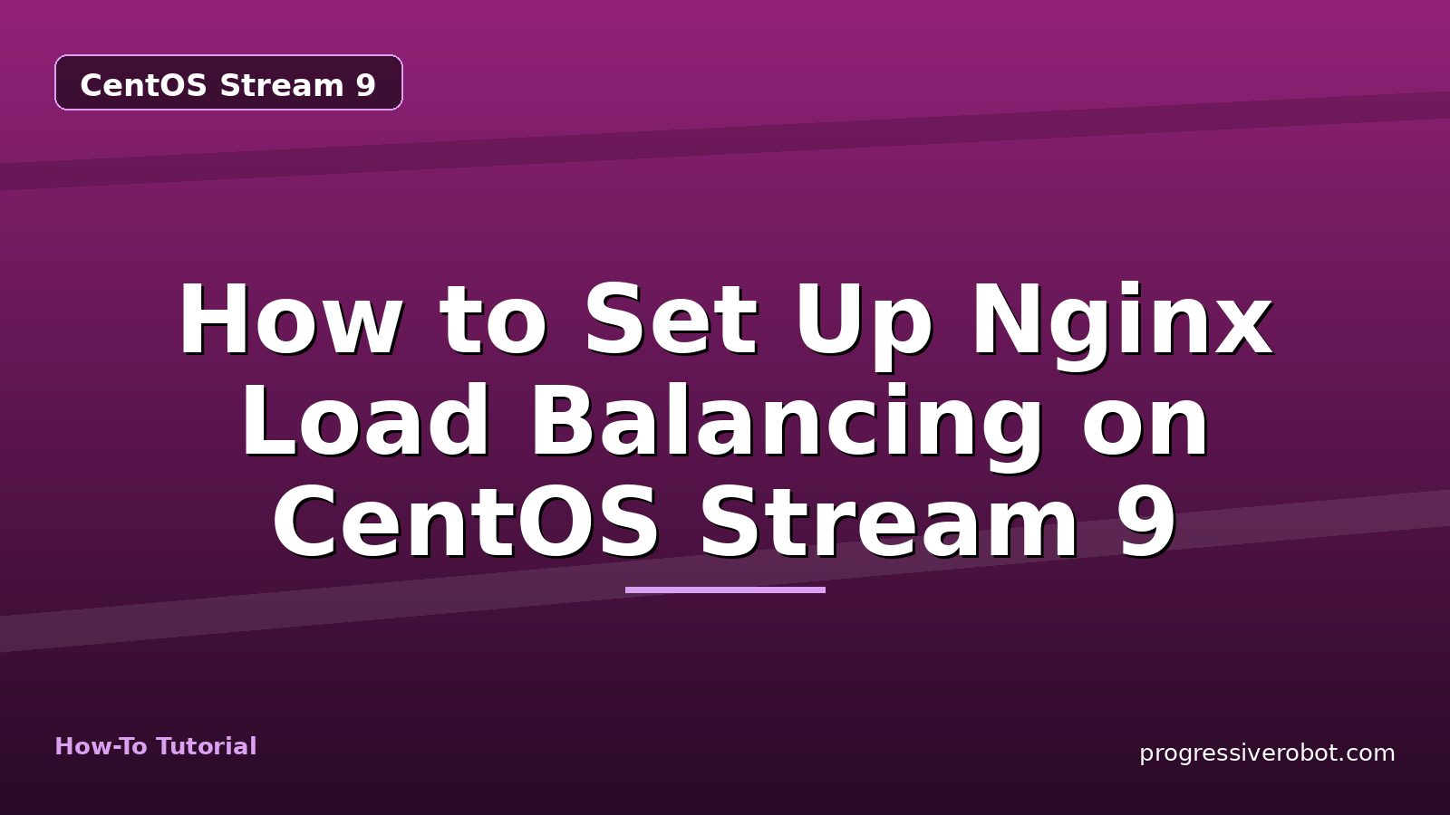 How to Set Up Nginx Load Balancing on CentOS Stream 9 — step-by-step CentOS Stream 9 tutorial on Progressive Robot