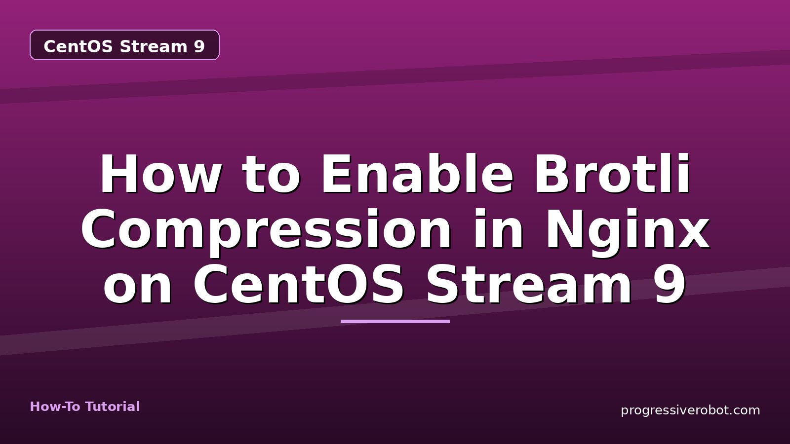How to Enable Brotli Compression in Nginx on CentOS Stream 9 — step-by-step CentOS Stream 9 tutorial on Progressive Robot