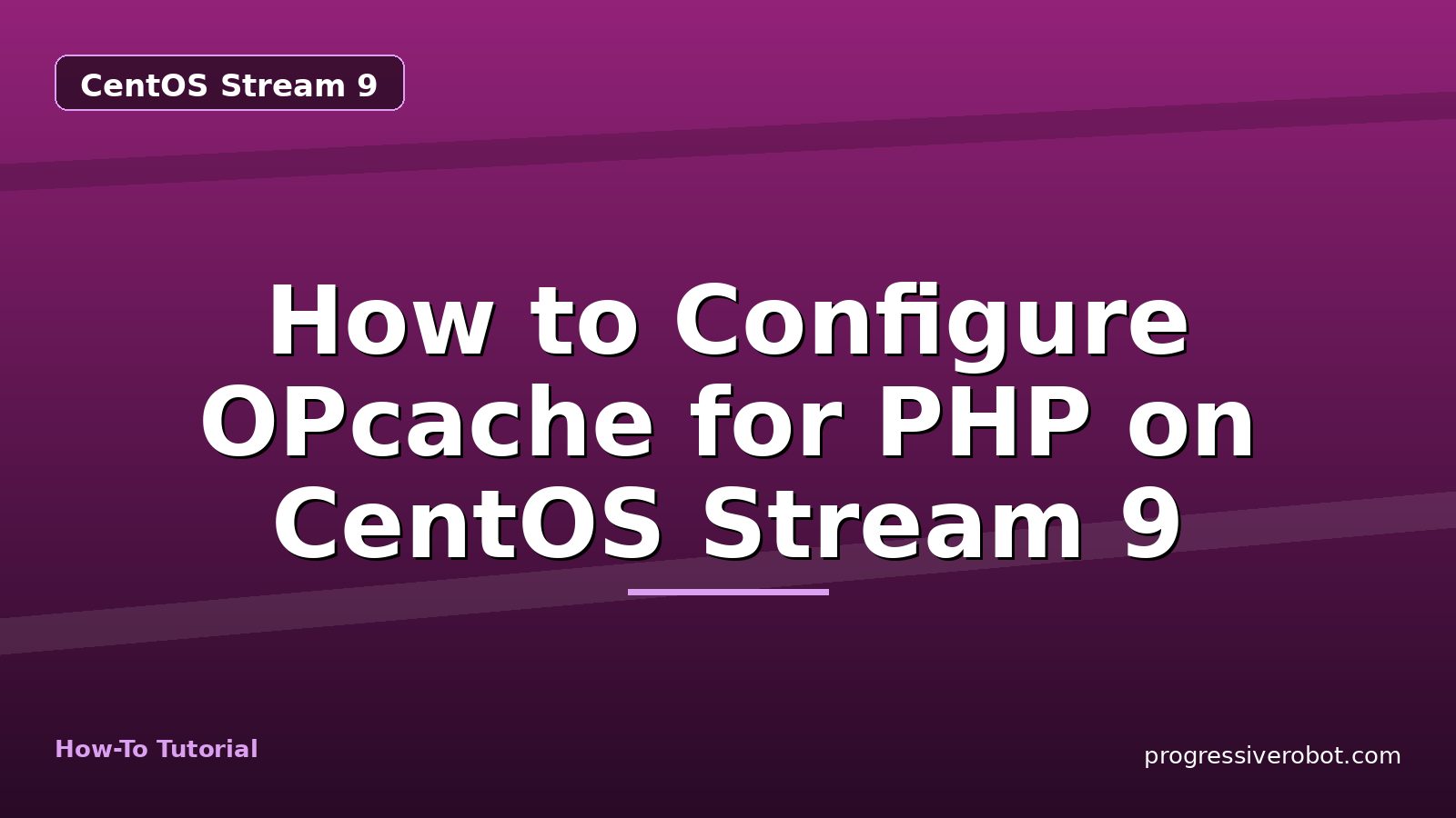How to Configure OPcache for PHP on CentOS Stream 9 — step-by-step CentOS Stream 9 tutorial on Progressive Robot