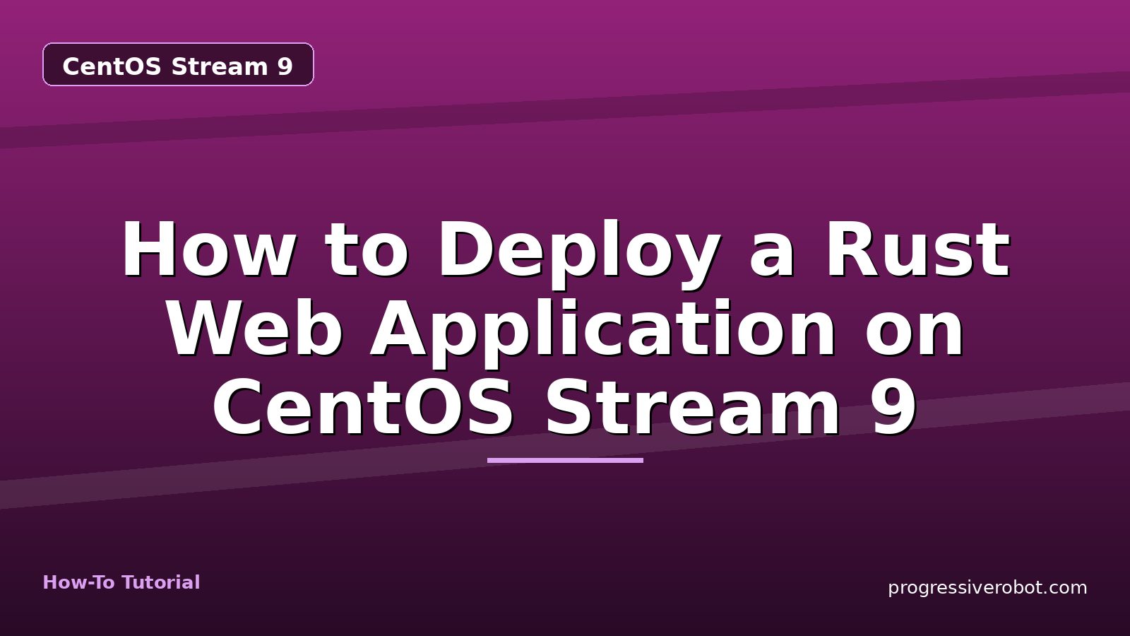 How to Deploy a Rust Web Application on CentOS Stream 9 — step-by-step CentOS Stream 9 tutorial on Progressive Robot