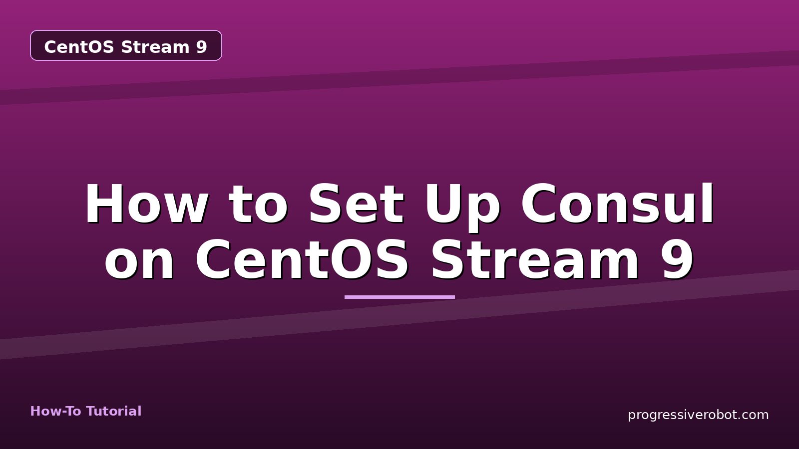 How to Set Up Consul on CentOS Stream 9 — step-by-step CentOS Stream 9 tutorial on Progressive Robot
