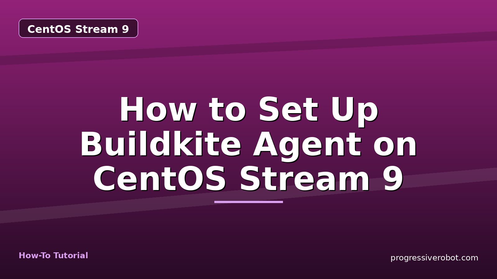 How to Set Up Buildkite Agent on CentOS Stream 9 — step-by-step CentOS Stream 9 tutorial on Progressive Robot