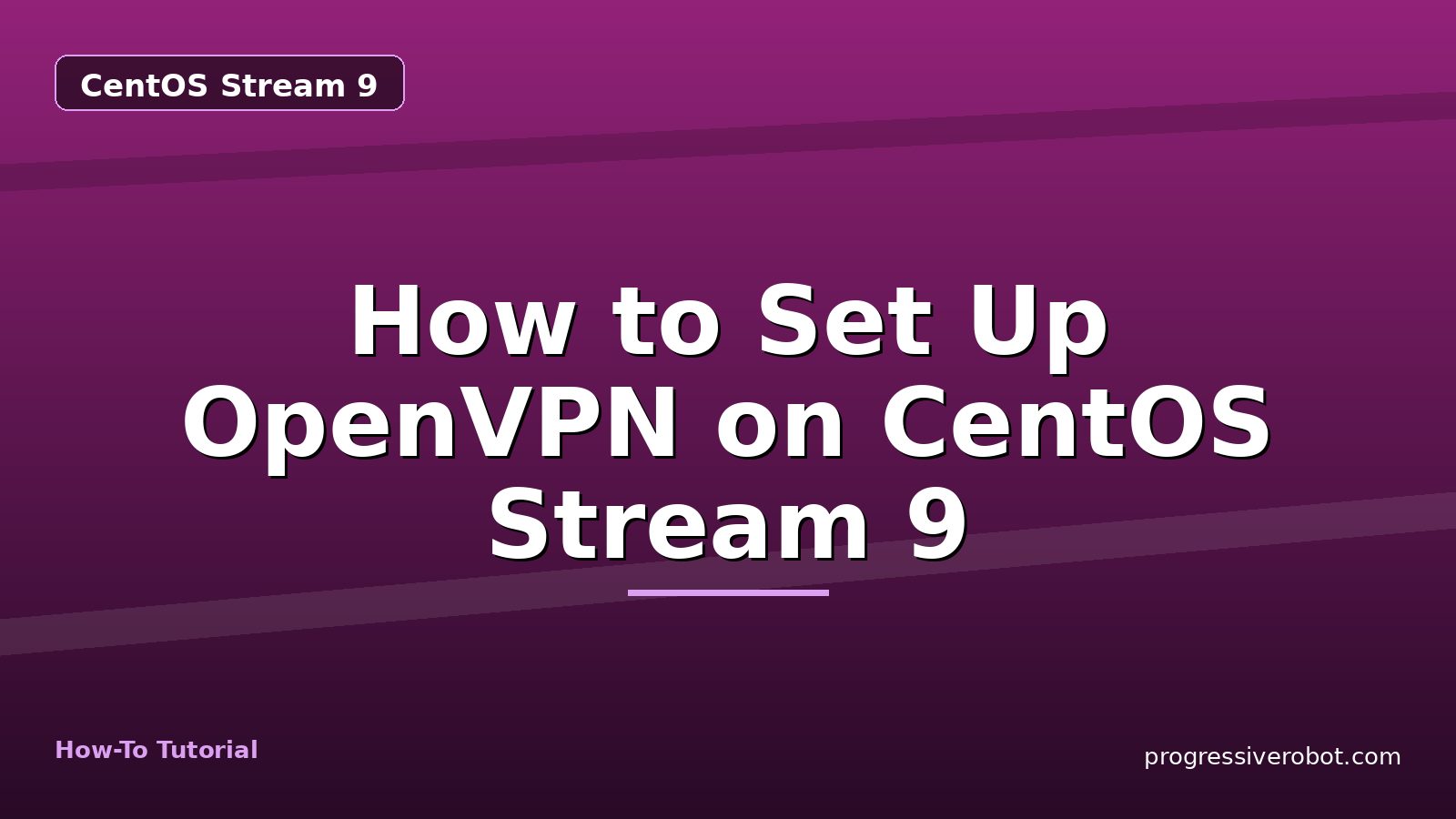 How to Set Up OpenVPN on CentOS Stream 9 — step-by-step CentOS Stream 9 tutorial on Progressive Robot