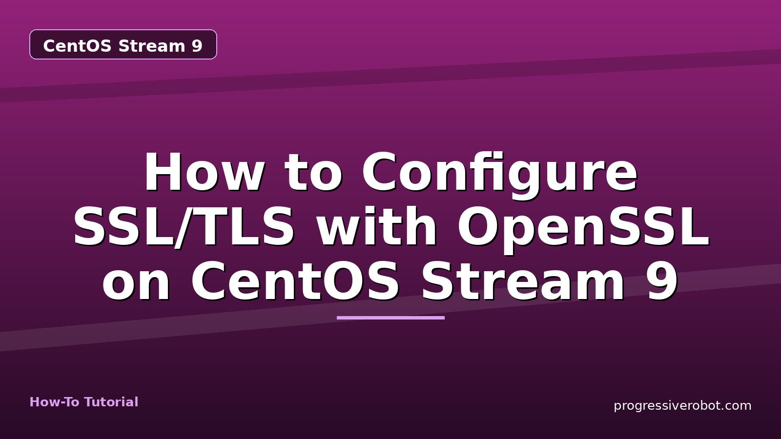 How to Configure SSL/TLS with OpenSSL on CentOS Stream 9 — step-by-step CentOS Stream 9 tutorial on Progressive Robot