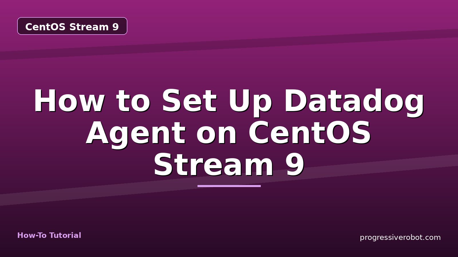 How to Set Up Datadog Agent on CentOS Stream 9 — step-by-step CentOS Stream 9 tutorial on Progressive Robot