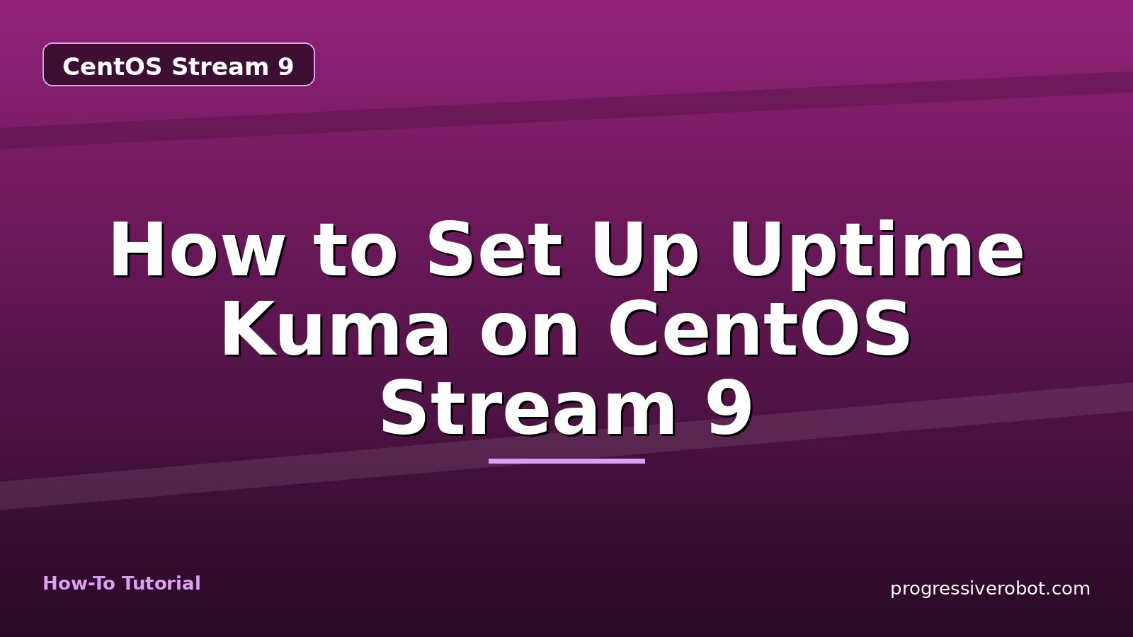 How to Set Up Uptime Kuma on CentOS Stream 9 — step-by-step CentOS Stream 9 tutorial on Progressive Robot