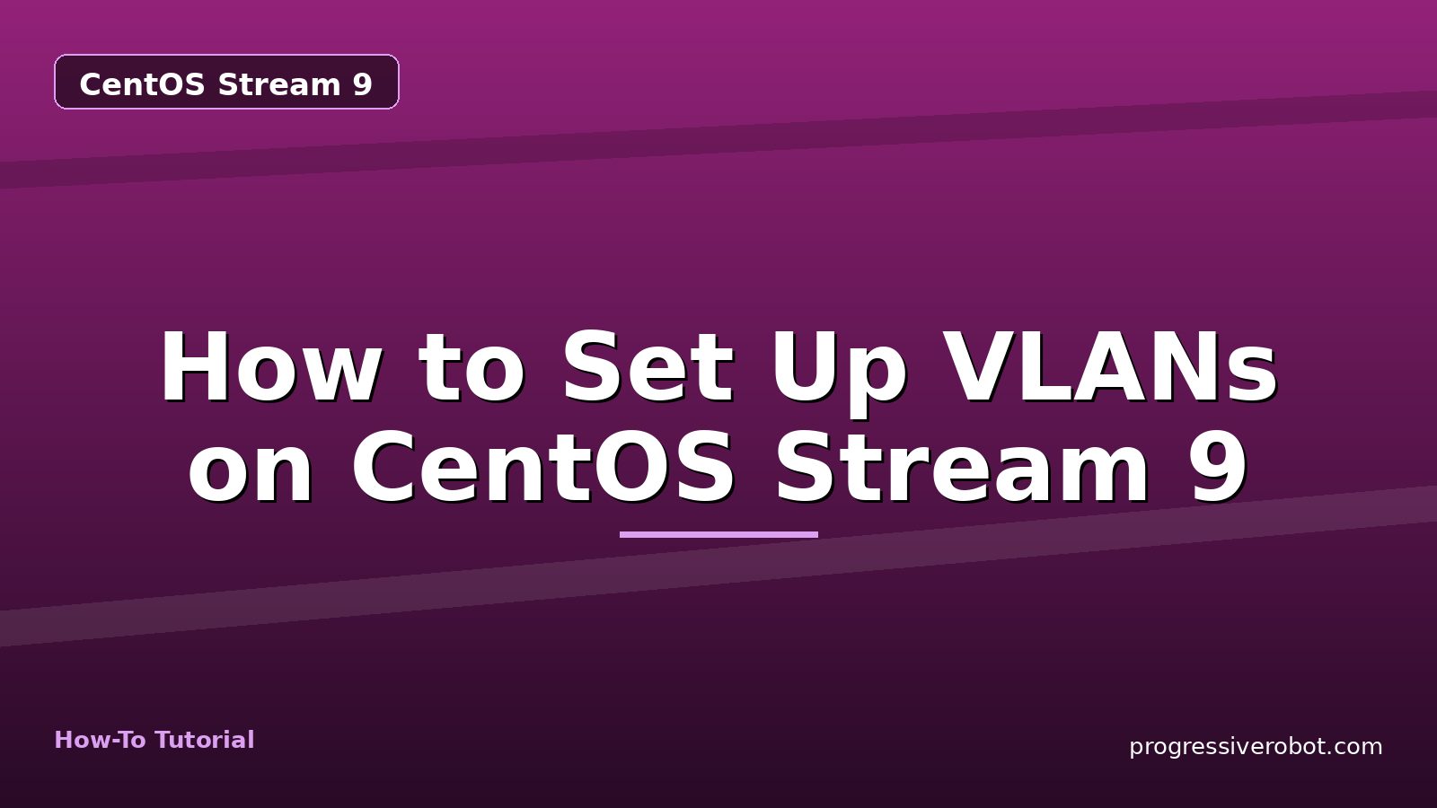 How to Set Up VLANs on CentOS Stream 9 — step-by-step CentOS Stream 9 tutorial on Progressive Robot