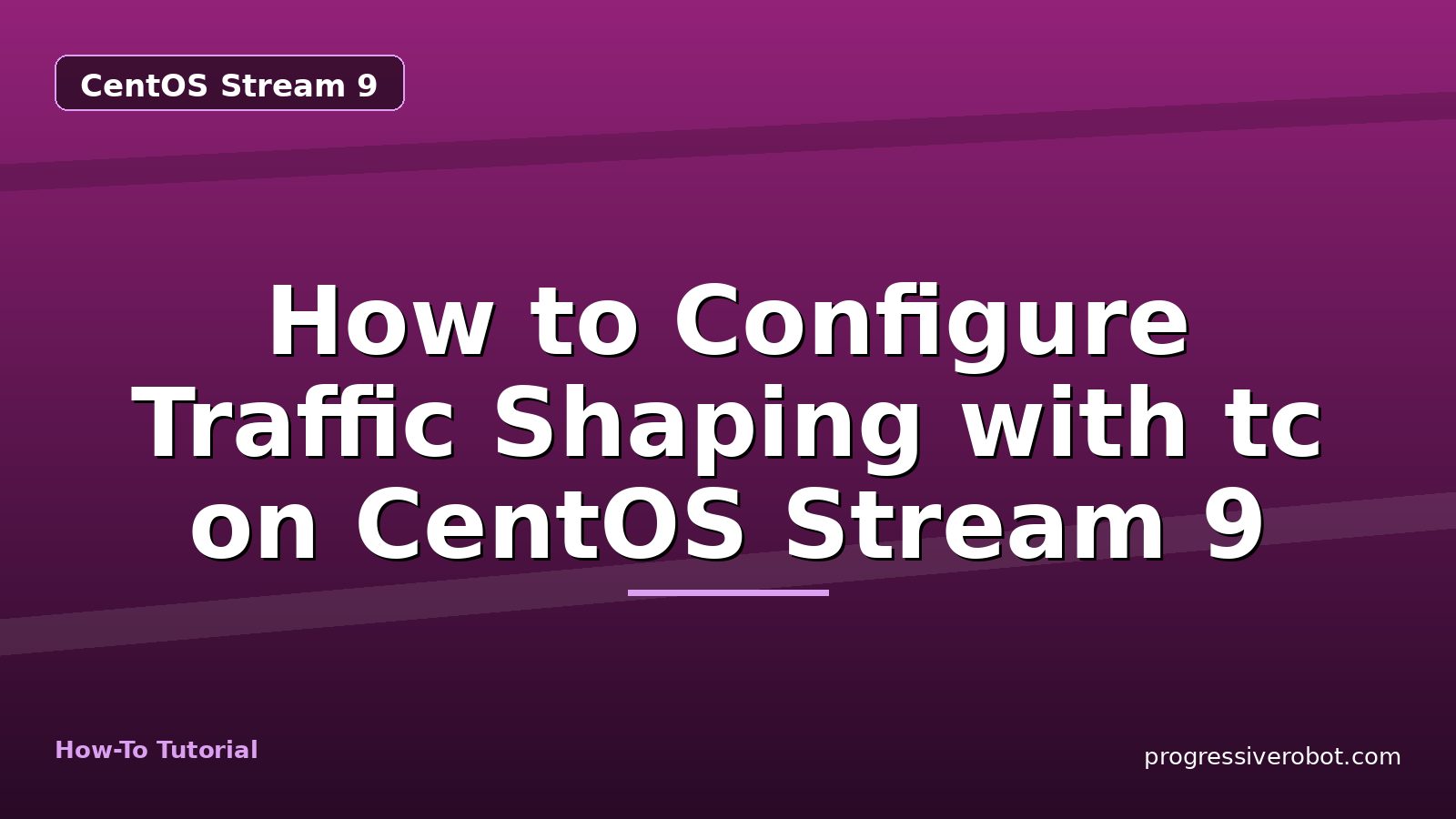 How to Configure Traffic Shaping with tc on CentOS Stream 9 — step-by-step CentOS Stream 9 tutorial on Progressive Robot