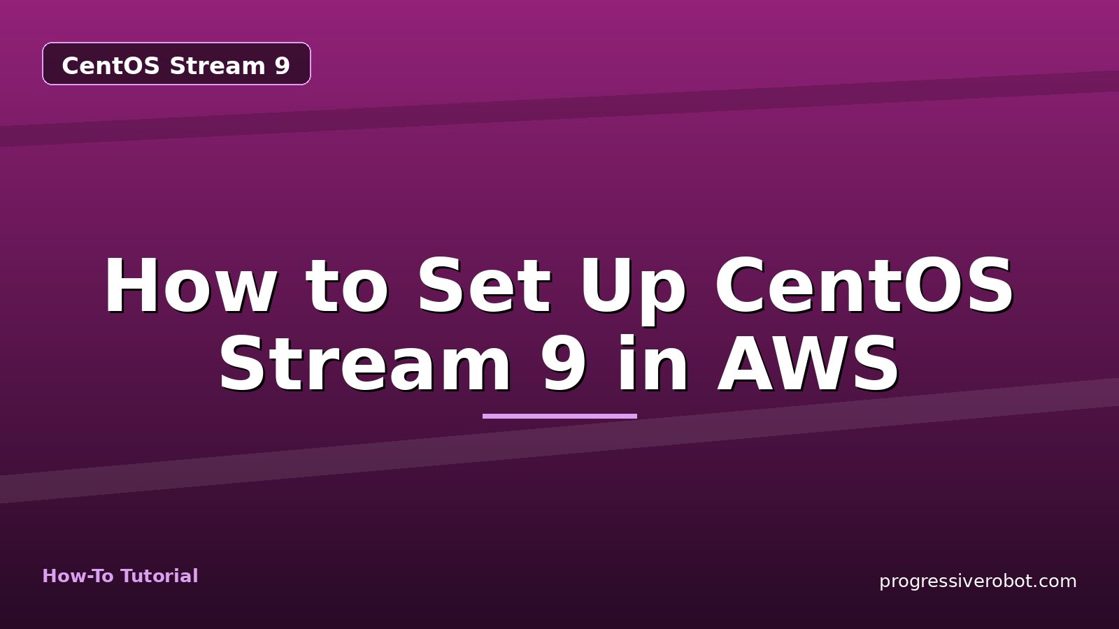 How to Set Up CentOS Stream 9 in AWS — step-by-step CentOS Stream 9 tutorial on Progressive Robot