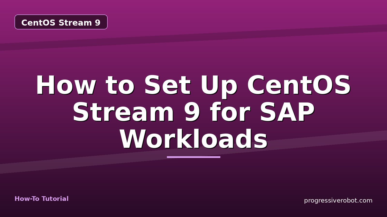 How to Set Up CentOS Stream 9 for SAP Workloads