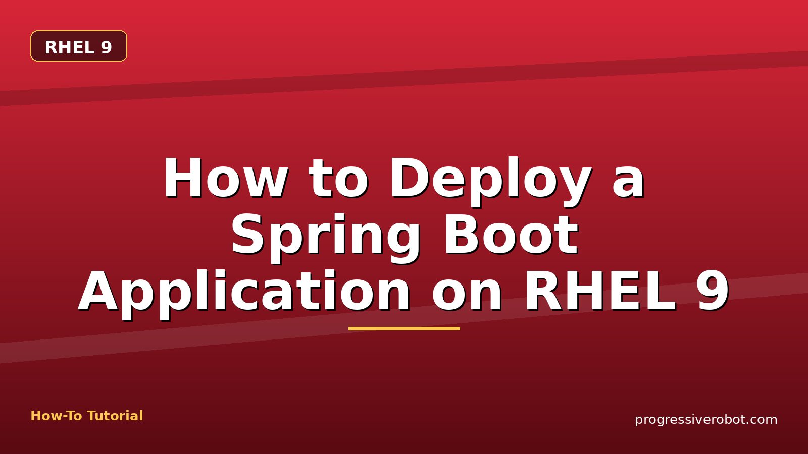 How to Deploy a Spring Boot Application on RHEL 9 — step-by-step RHEL 9 tutorial on Progressive Robot