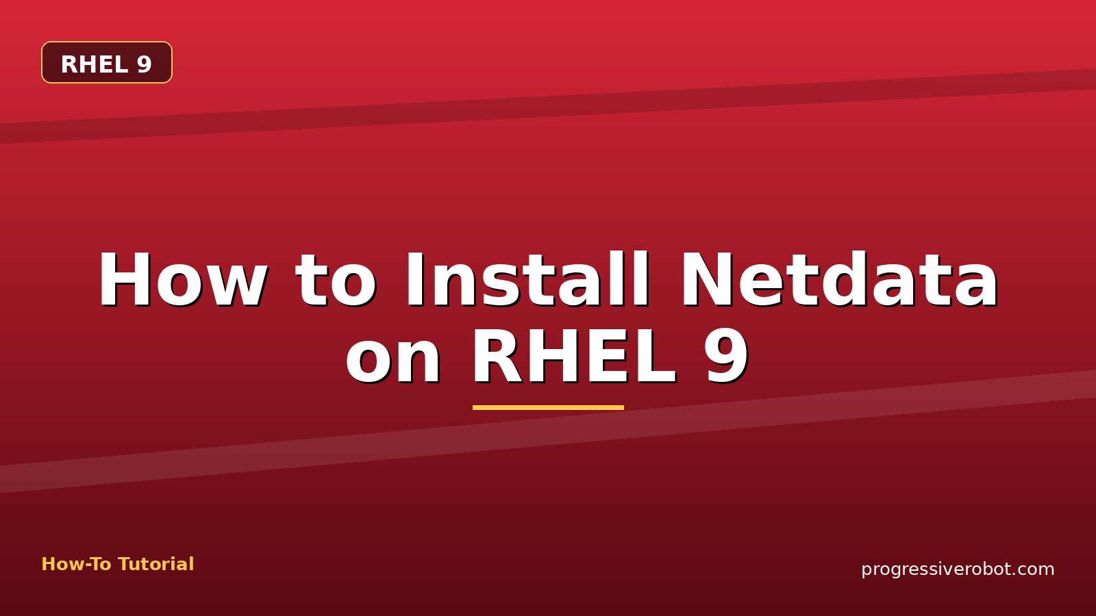 How to Install Netdata on RHEL 9 — step-by-step RHEL 9 tutorial on Progressive Robot