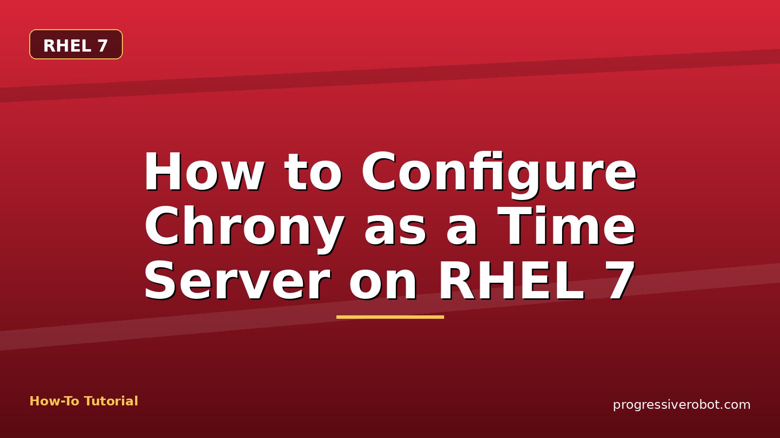 How to Configure Chrony as a Time Server on RHEL 7