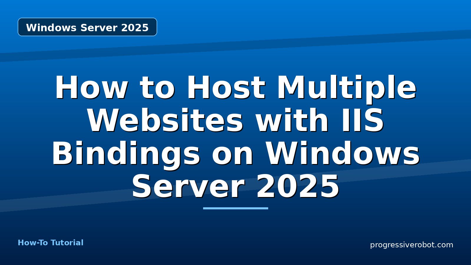 How to Host Multiple Websites with IIS Bindings on Windows Server 2025 — step-by-step Windows Server 2025 tutorial on Progressive Robot
