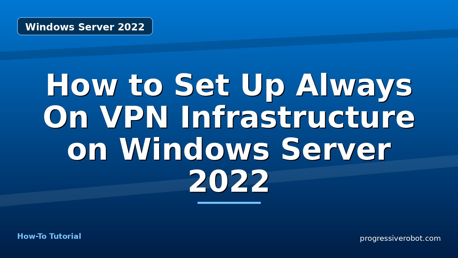 How to Set Up Always On VPN Infrastructure on Windows Server 2022 — step-by-step Windows Server 2022 tutorial on Progressive Robot