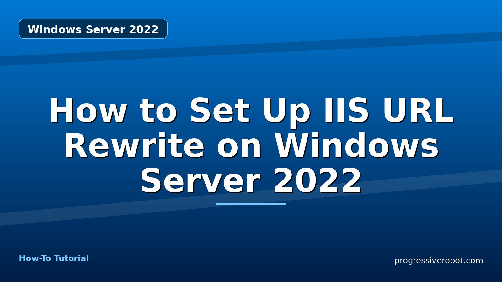 How to Set Up IIS URL Rewrite on Windows Server 2022