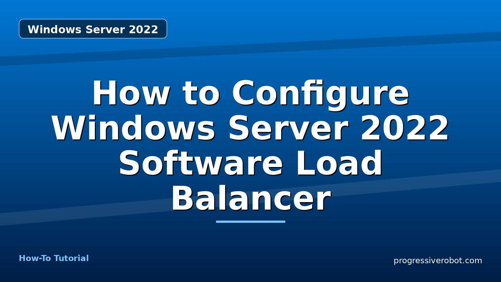 How to Configure Windows Server 2022 Software Load Balancer — step-by-step Windows Server 2022 tutorial on Progressive Robot