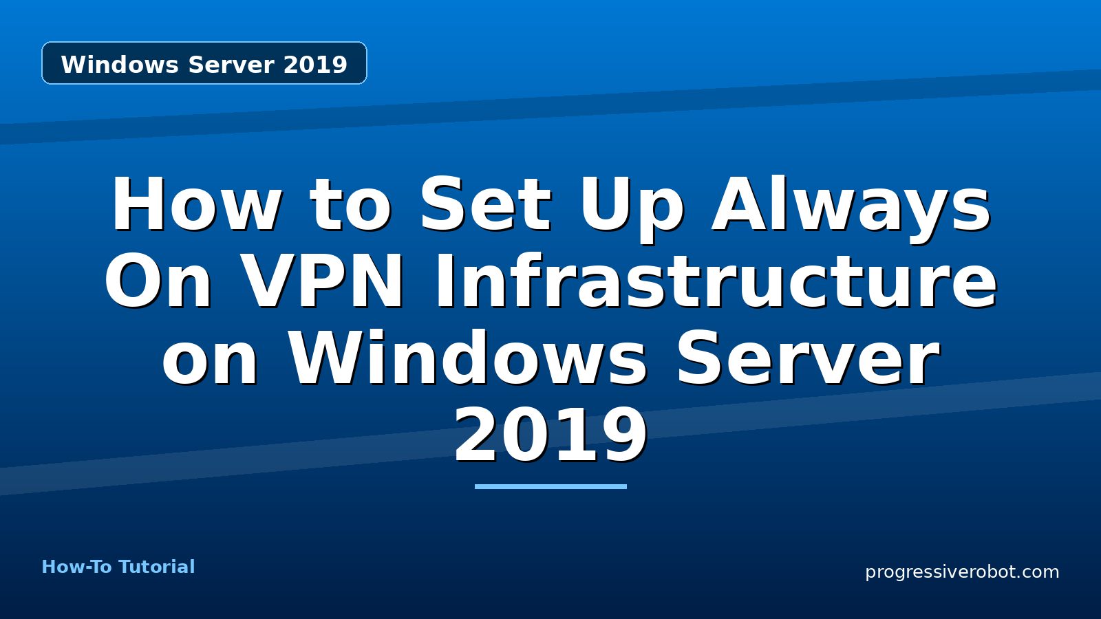 How to Set Up Always On VPN Infrastructure on Windows Server 2019 — step-by-step Windows Server 2019 tutorial on Progressive Robot