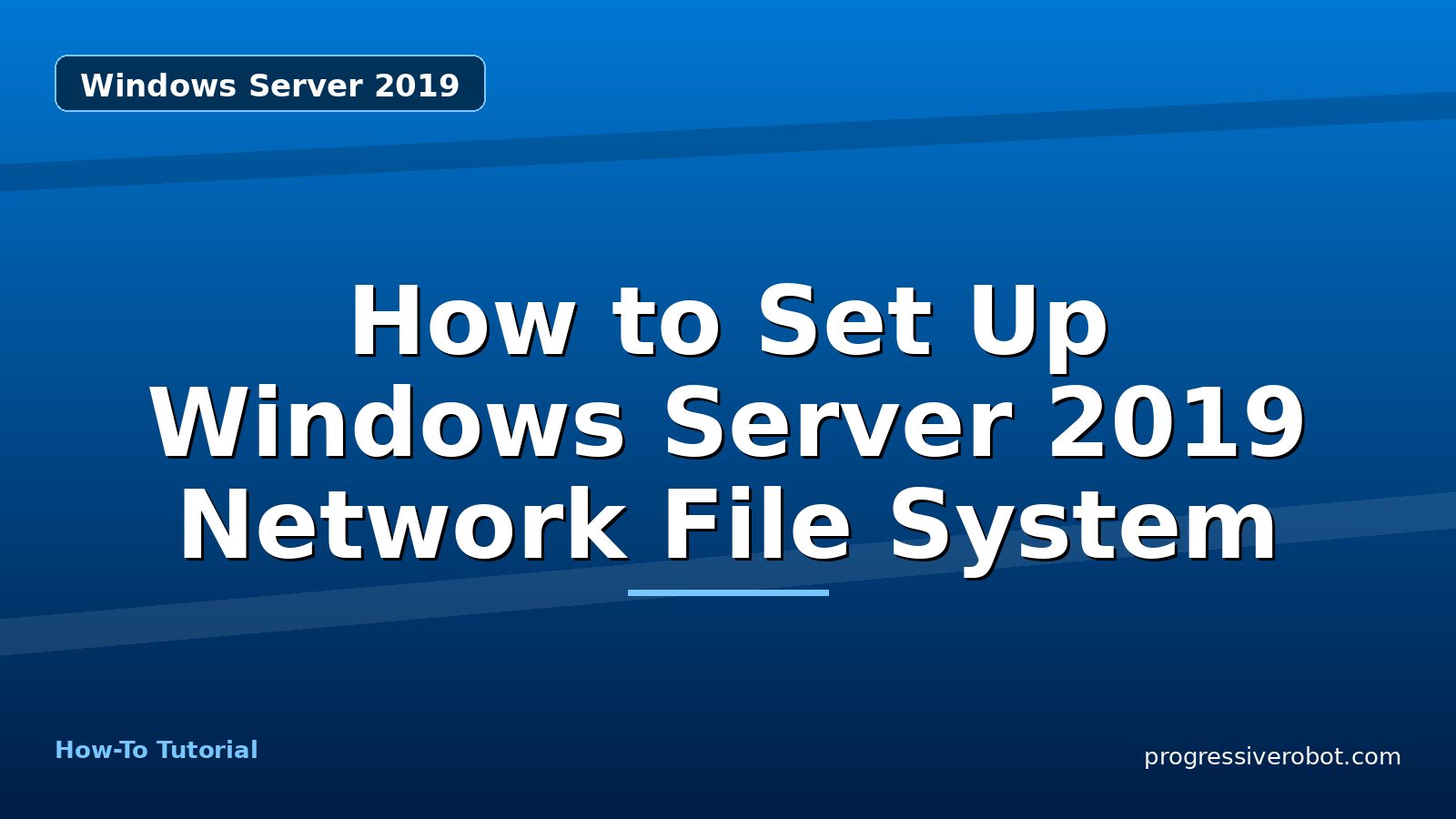 How to Set Up Windows Server 2019 Network File System — step-by-step Windows Server 2019 tutorial on Progressive Robot