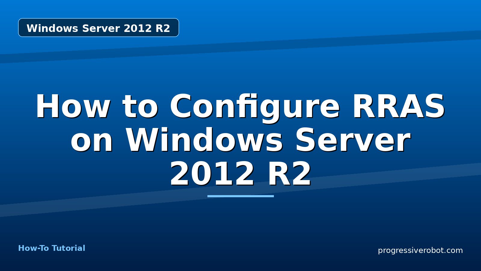 How to Configure RRAS on Windows Server 2012 R2 — step-by-step Windows Server 2012 R2 tutorial on Progressive Robot