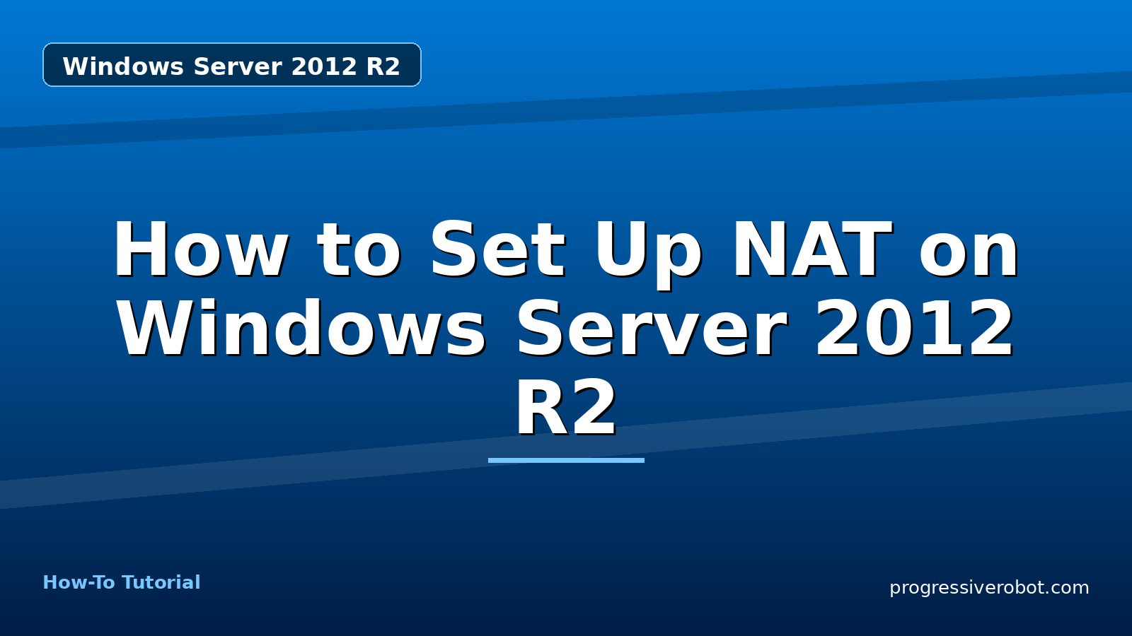 How to Set Up NAT on Windows Server 2012 R2 — step-by-step Windows Server 2012 R2 tutorial on Progressive Robot