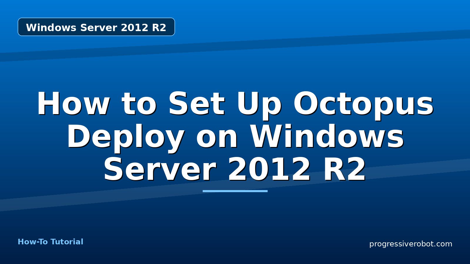 How to Set Up Octopus Deploy on Windows Server 2012 R2 — step-by-step Windows Server 2012 R2 tutorial on Progressive Robot