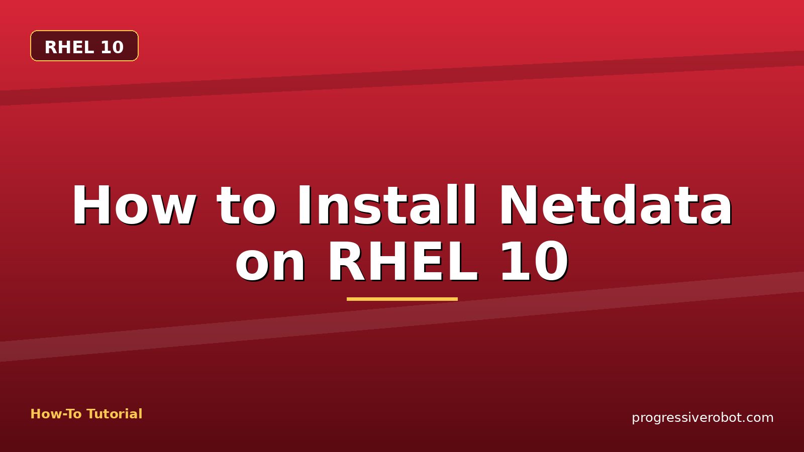 How to Install Netdata on RHEL 10 — step-by-step RHEL 10 tutorial on Progressive Robot