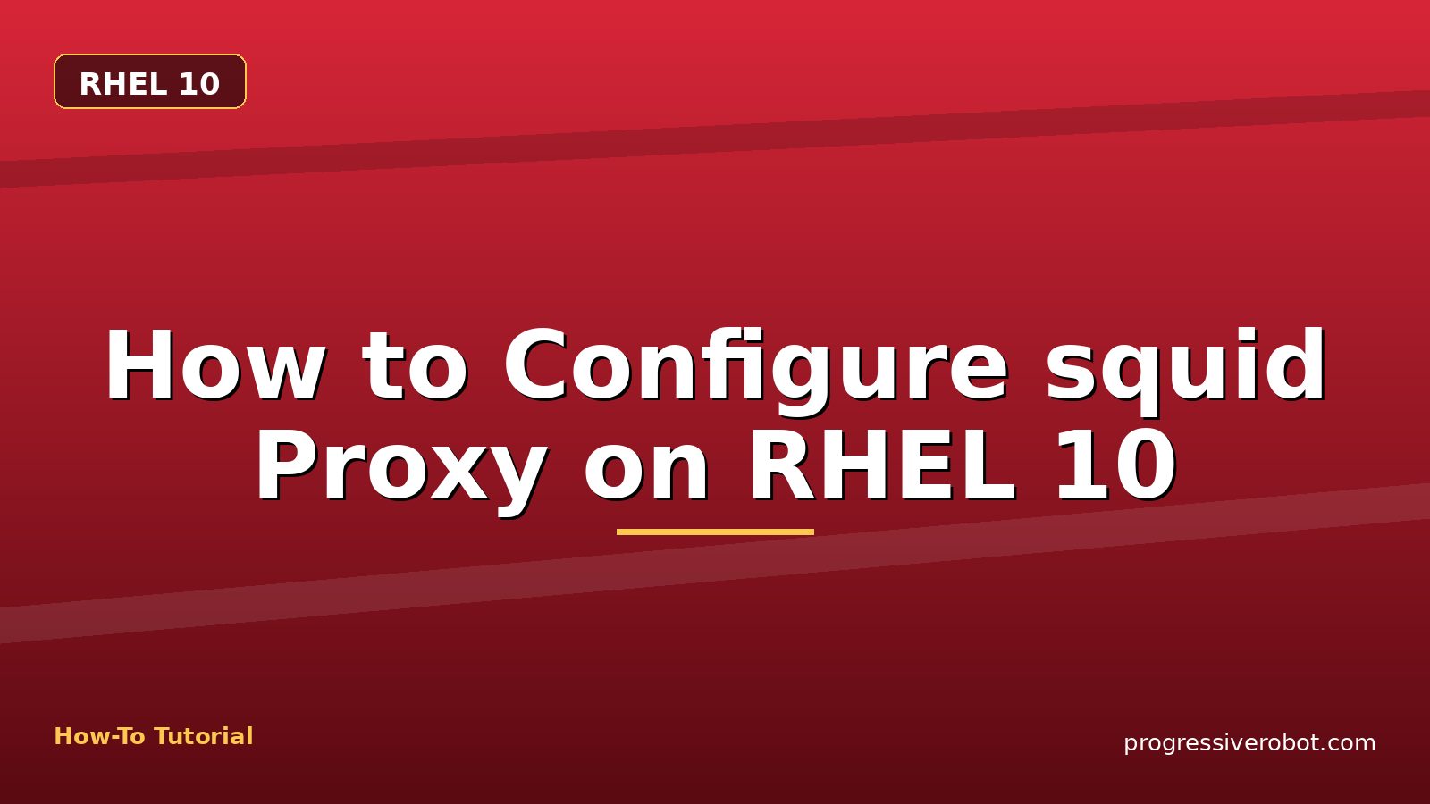 How to Configure squid Proxy on RHEL 10 — step-by-step RHEL 10 tutorial on Progressive Robot