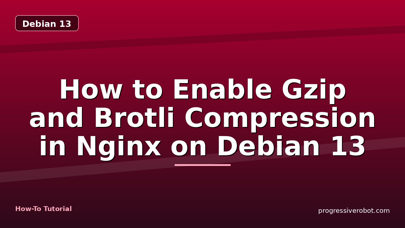 How to Enable Gzip and Brotli Compression in Nginx on Debian 13 — step-by-step Debian 13 tutorial on Progressive Robot