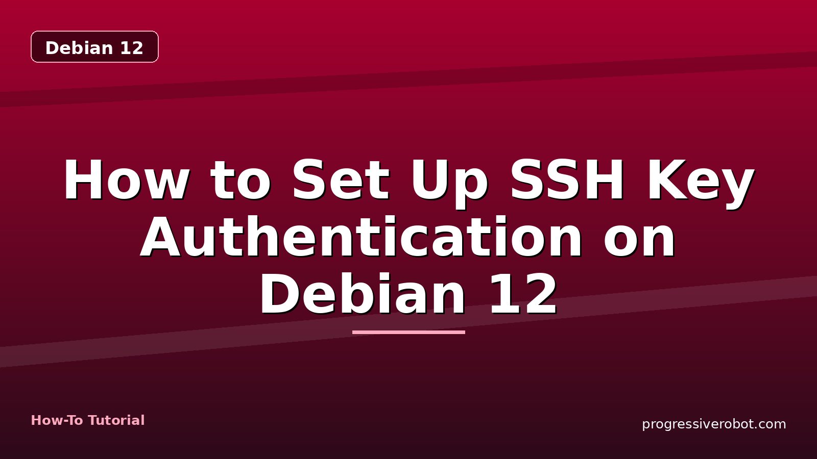 How to Set Up SSH Key Authentication on Debian 12 — step-by-step Debian 12 tutorial on Progressive Robot