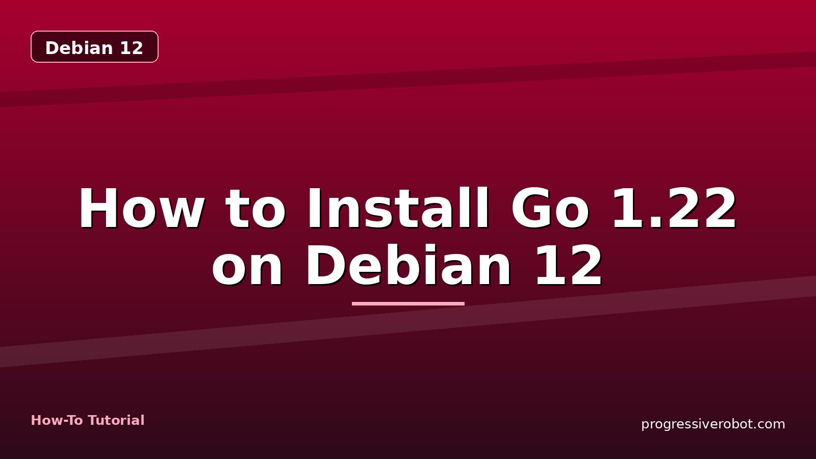 How to Install Go 1.22 on Debian 12 — step-by-step Debian 12 tutorial on Progressive Robot