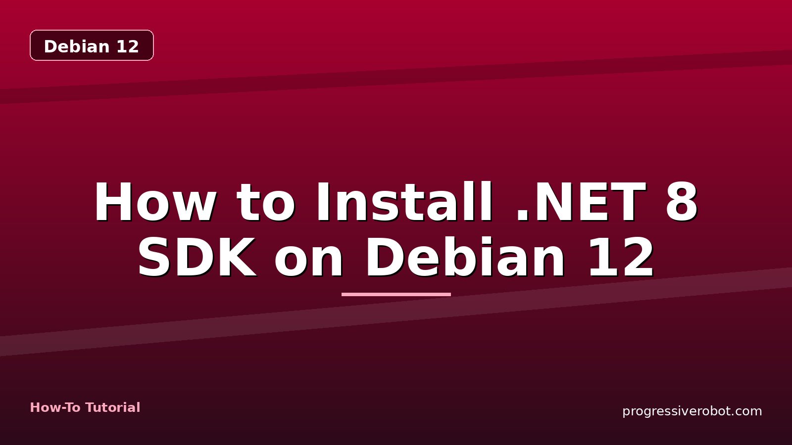 How to Install .NET 8 SDK on Debian 12 — step-by-step Debian 12 tutorial on Progressive Robot