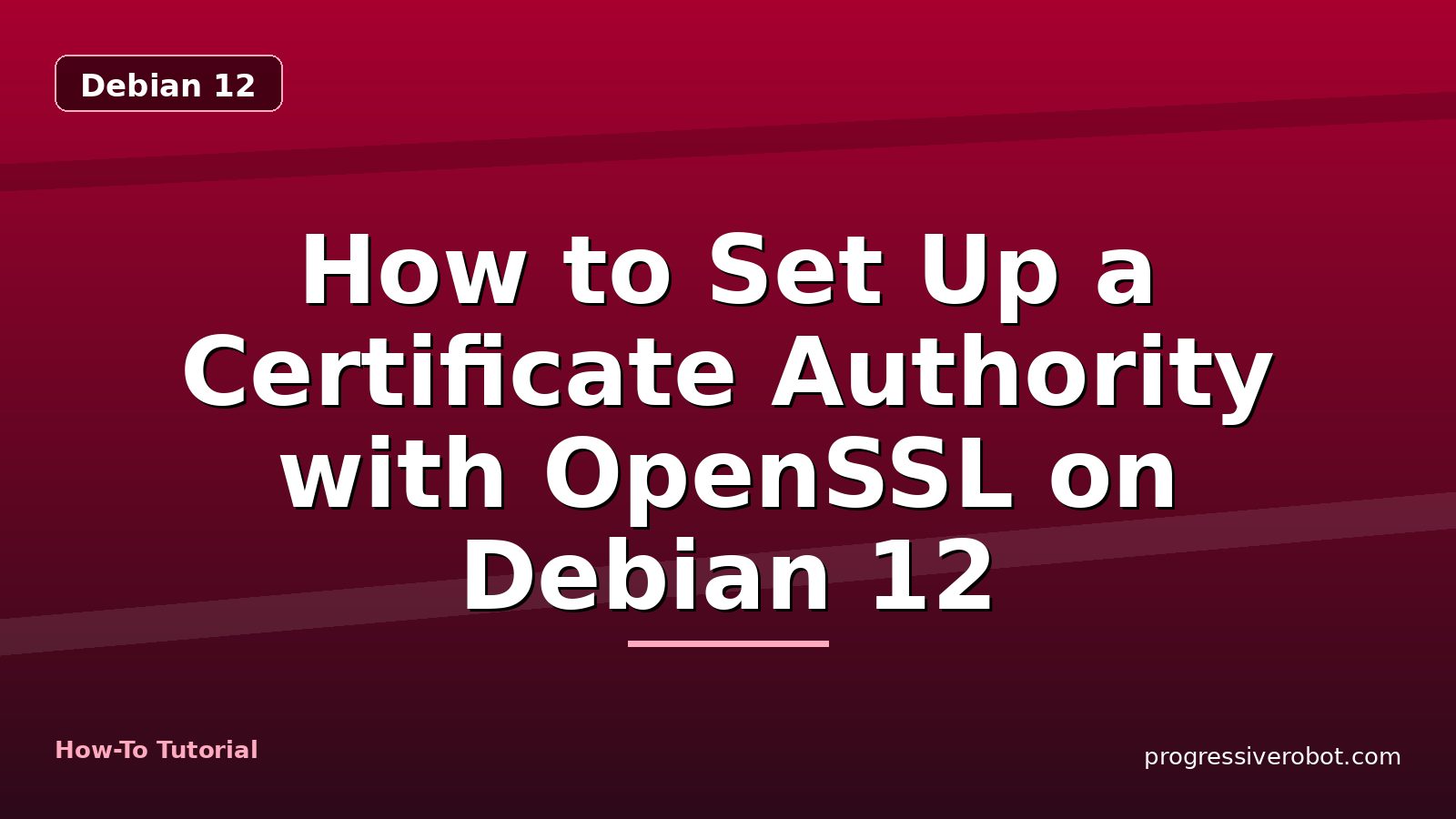 How to Set Up a Certificate Authority with OpenSSL on Debian 12 — step-by-step Debian 12 tutorial on Progressive Robot