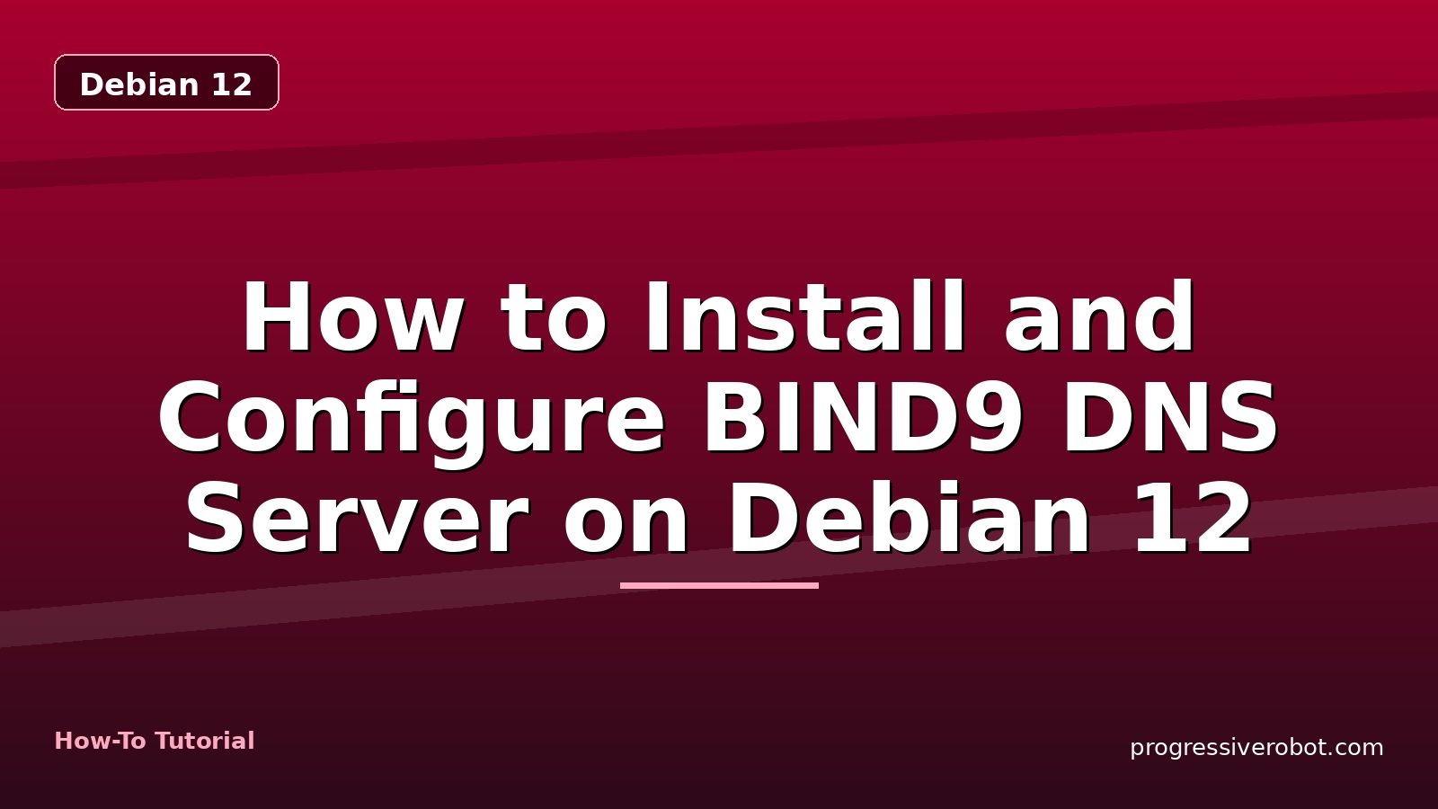 How to Install and Configure BIND9 DNS Server on Debian 12 — step-by-step Debian 12 tutorial on Progressive Robot