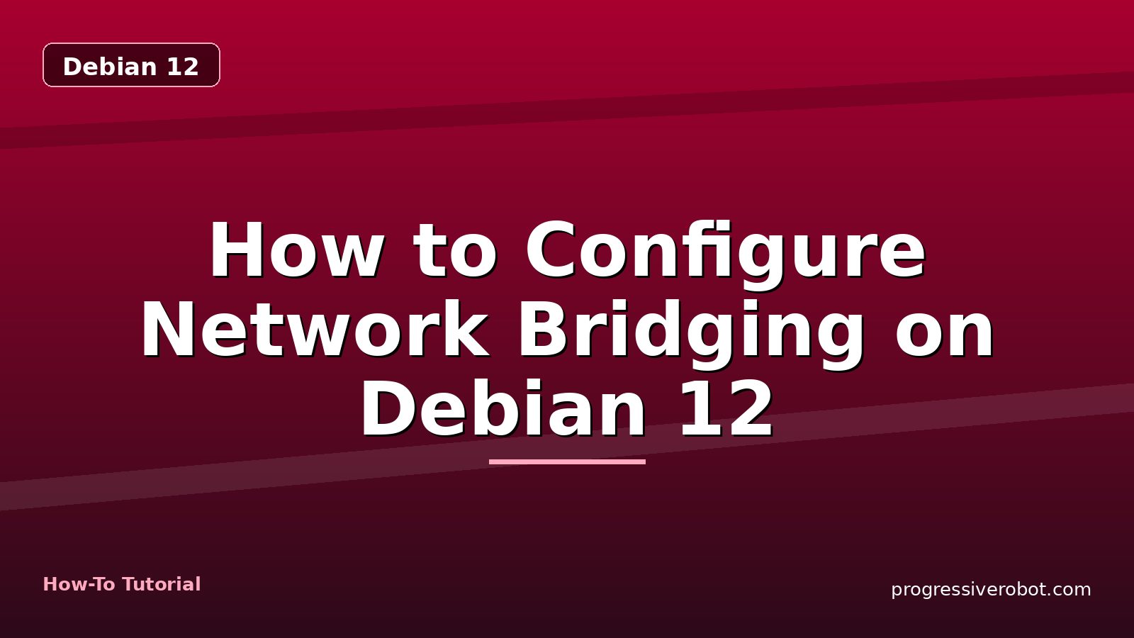 How to Configure Network Bridging on Debian 12 — step-by-step Debian 12 tutorial on Progressive Robot