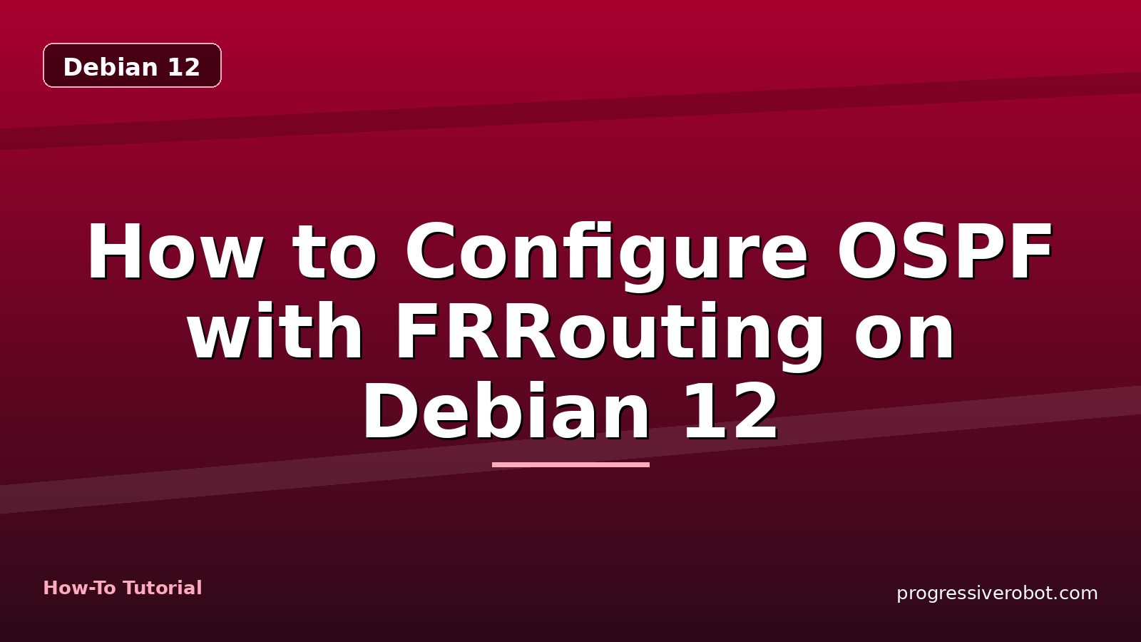 How to Configure OSPF with FRRouting on Debian 12 — step-by-step Debian 12 tutorial on Progressive Robot