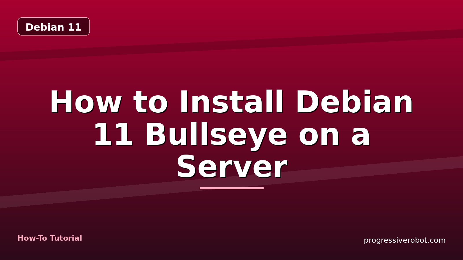 How to Install Debian 11 Bullseye on a Server — step-by-step Debian 11 tutorial on Progressive Robot
