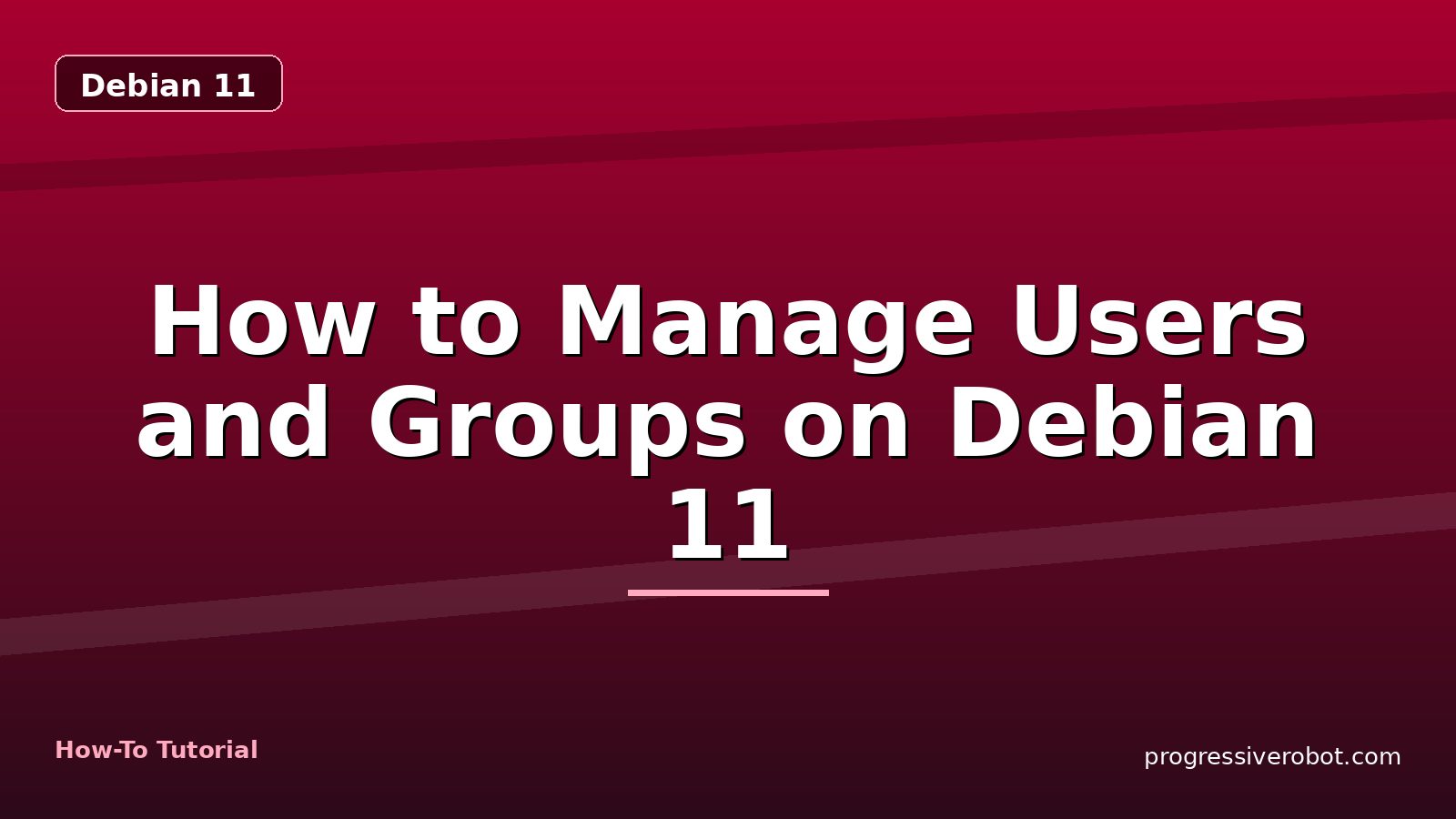 How to Manage Users and Groups on Debian 11 — step-by-step Debian 11 tutorial on Progressive Robot