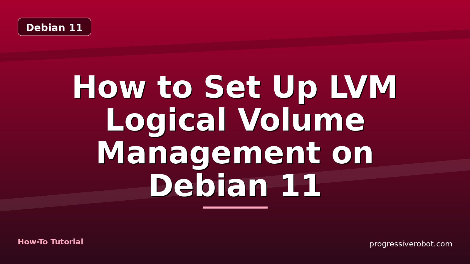 How to Set Up LVM Logical Volume Management on Debian 11 — step-by-step Debian 11 tutorial on Progressive Robot