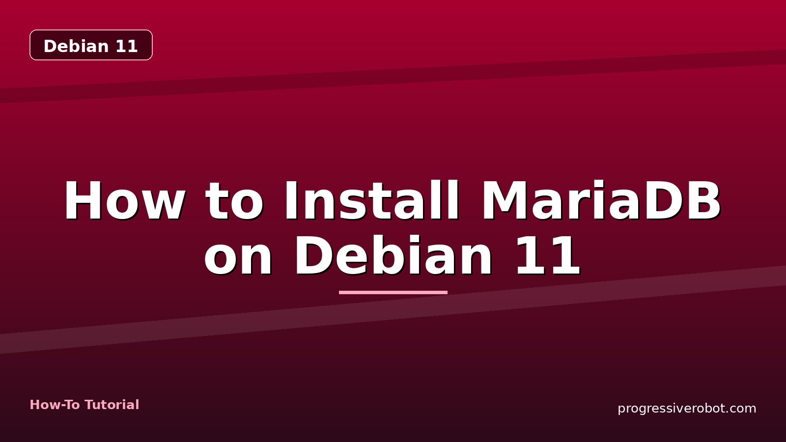 How to Install MariaDB on Debian 11 — step-by-step Debian 11 tutorial on Progressive Robot