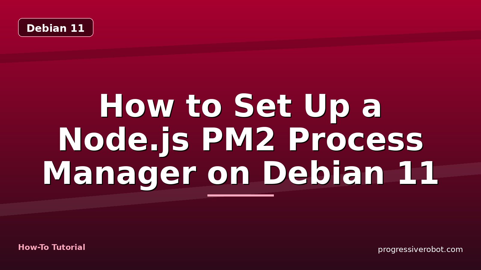 How to Set Up a Node.js PM2 Process Manager on Debian 11 — step-by-step Debian 11 tutorial on Progressive Robot