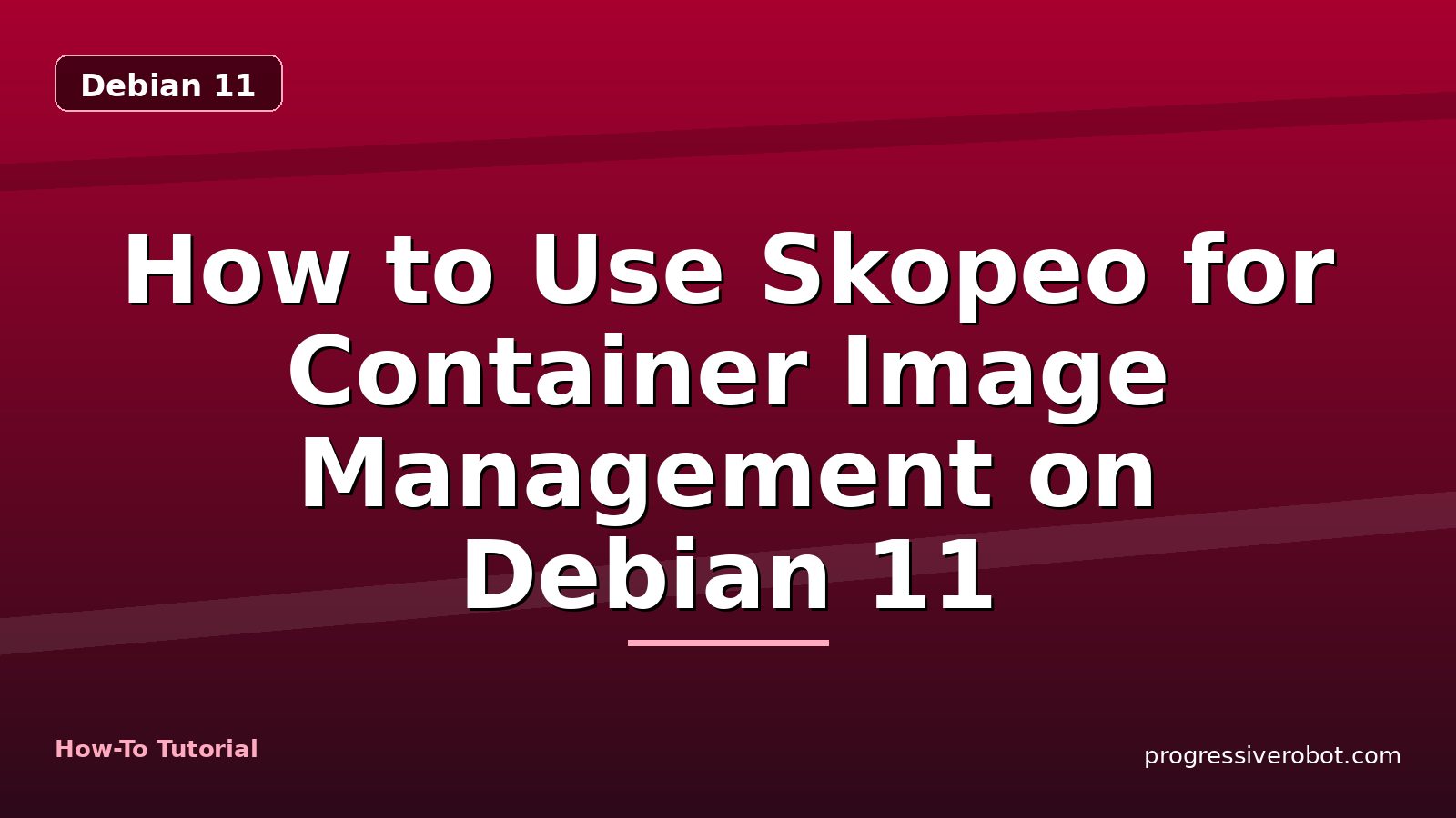 How to Use Skopeo for Container Image Management on Debian 11 — step-by-step Debian 11 tutorial on Progressive Robot
