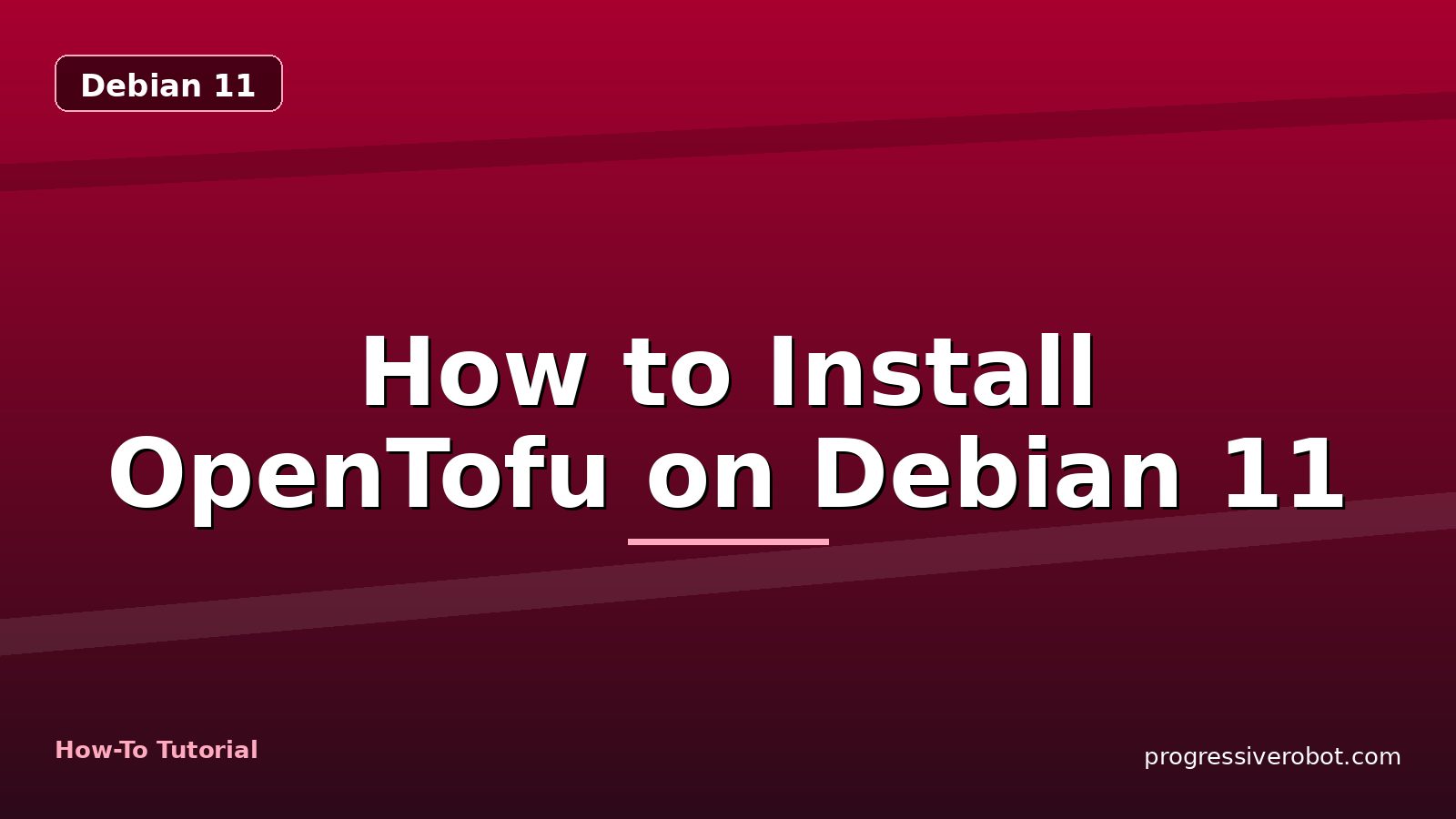 How to Install OpenTofu on Debian 11 — step-by-step Debian 11 tutorial on Progressive Robot